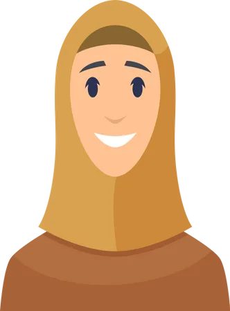 Muslim Avatars Arabic Male Female Character Illustration