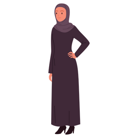 Femme d'affaires arabe  Illustration