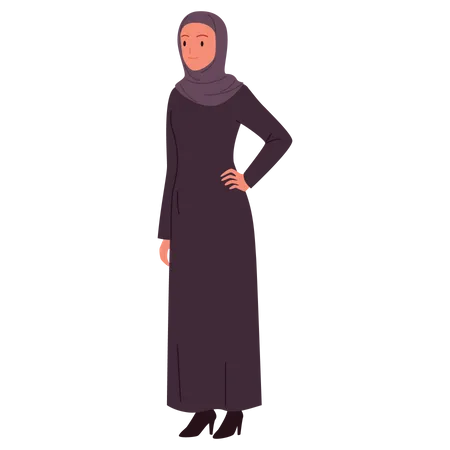 Femme d'affaires arabe  Illustration