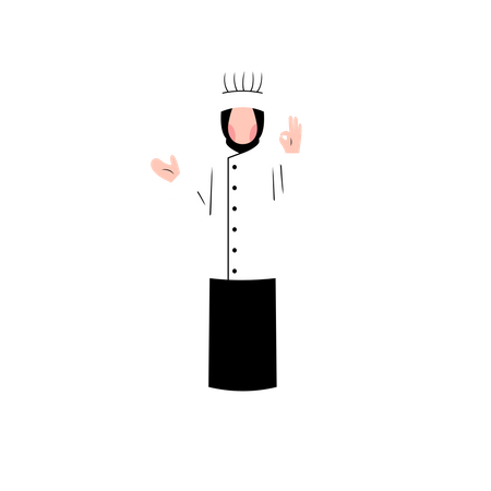 Femme chef arabe  Illustration