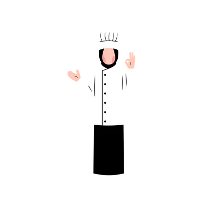 Femme chef arabe  Illustration