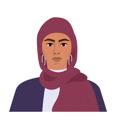 Arabian business woman wearing hijab  Illustration