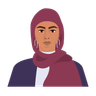 illustration woman wearing niqab