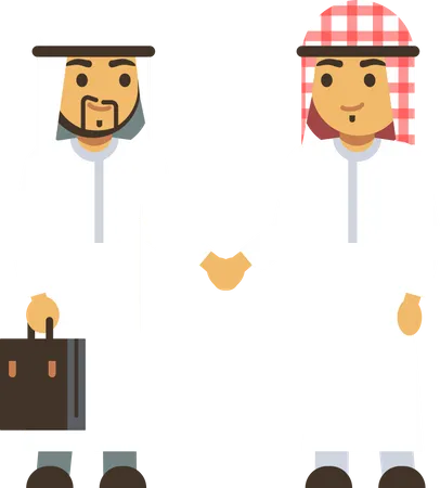 Arabian businessman confirming deal  Illustration