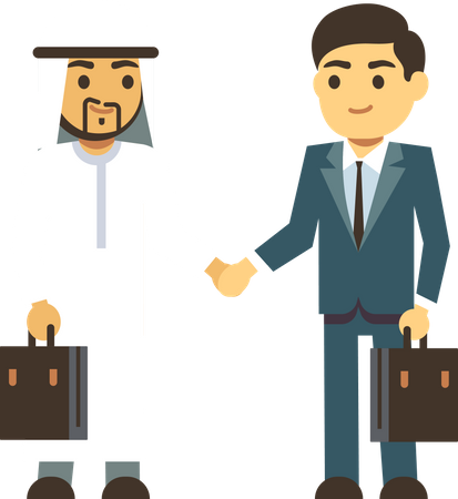 Arabian businessman doing handshake  Illustration