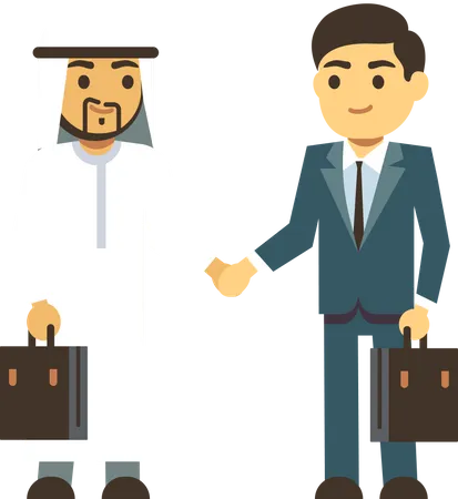 Arabian businessman doing handshake  Illustration