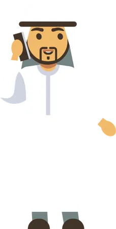 Arabian Businessman Characters At Work In Office Vector Saudi People Set Business Arab In Clothing Traditional Saudi Arab Man Illustration Illustration