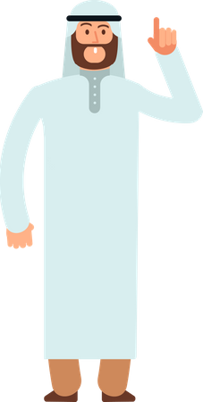 Arabic businessman with idea  Illustration