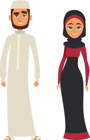 Arabic couple  イラスト