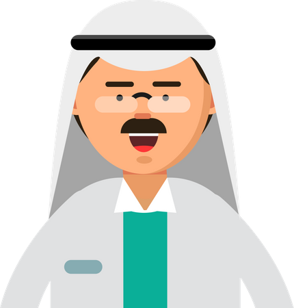 Arabic Doctor Illustration