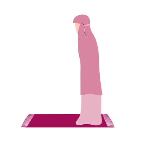 Arabic girl praying  Illustration