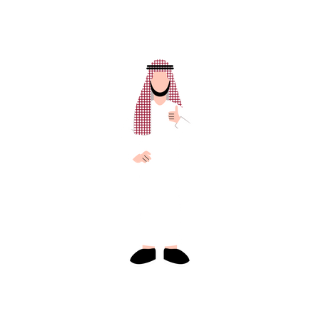 Arabic man showing thumbs up Illustration