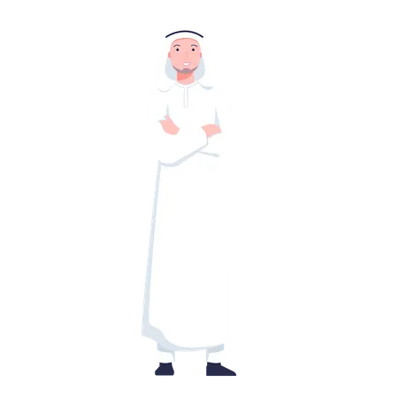 Arabic man standing  Illustration