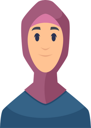 Arabic woman in hijab Illustration
