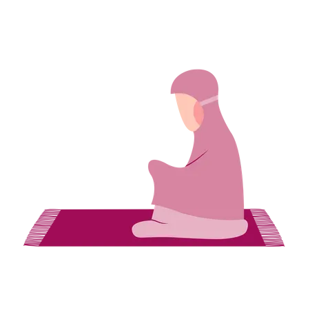 Arabic woman praying  Illustration