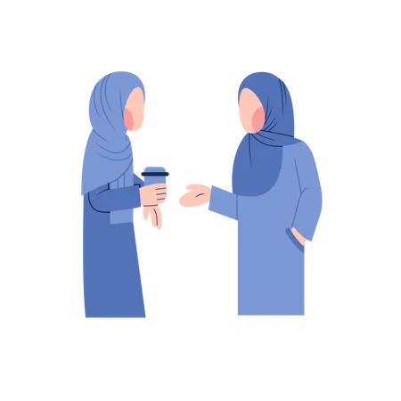 Arabic women talking Illustration