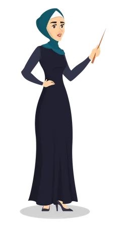 Arabische Frau mit Stock  Illustration