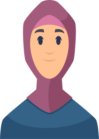 Arabische Frau im Hijab  Illustration