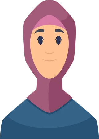 Arabische Frau im Hijab  Illustration