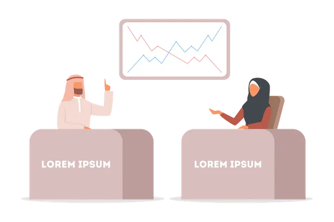 Arabische Fernsehnachrichten  Illustration