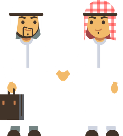 Arabischer Geschäftsmann bestätigt Deal  Illustration