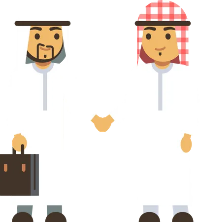 Arabischer Geschäftsmann bestätigt Deal  Illustration