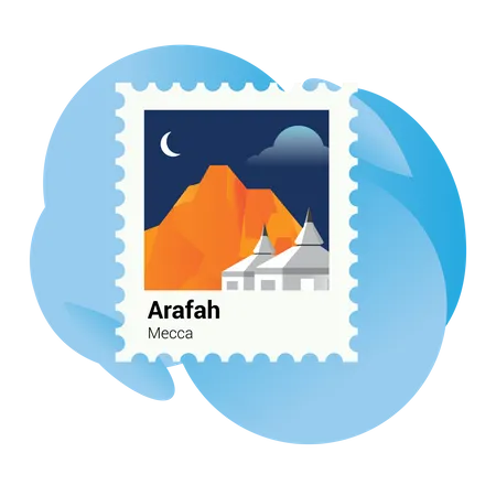 Arafah post card Illustration