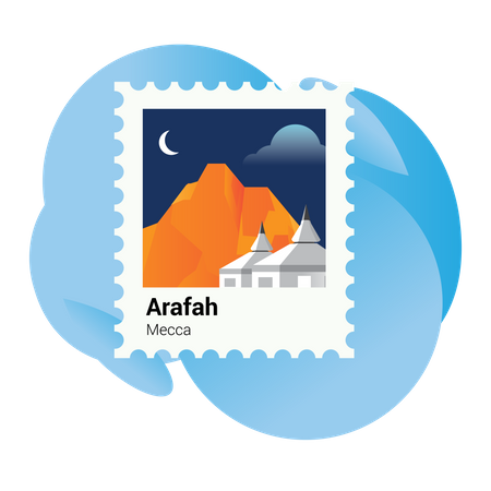 Arafah post card  Illustration