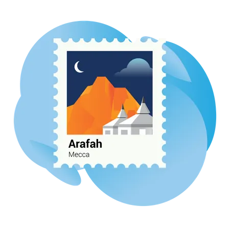 Arafah post card  Illustration