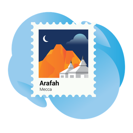 Tarjeta postal de arafah  Ilustración