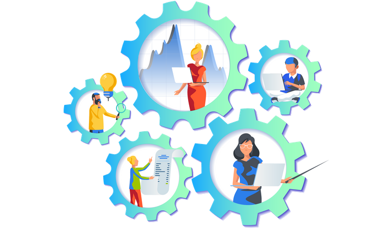 Arbeitende Menschen  Illustration