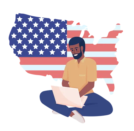 Arbeiter aus den USA  Illustration