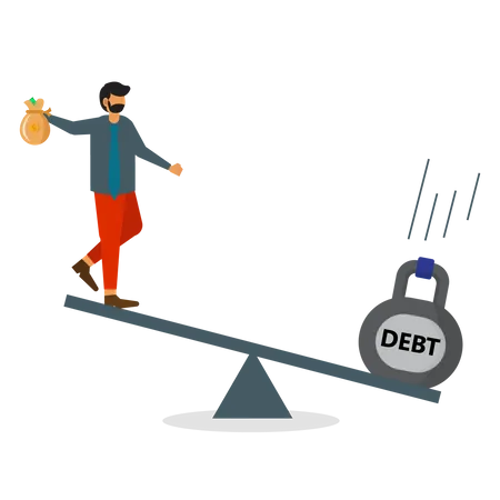 Mitarbeiter sind hoch verschuldet  Illustration