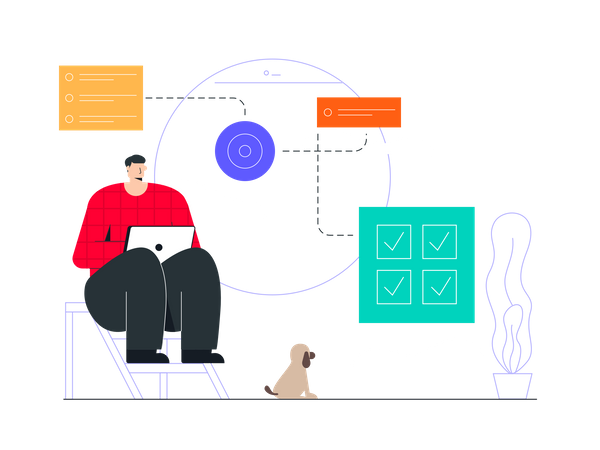 Arbeitsautomatisierung  Illustration