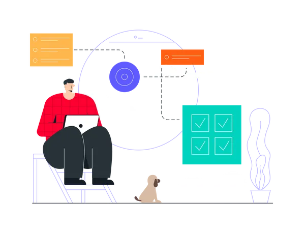 Arbeitsautomatisierung  Illustration