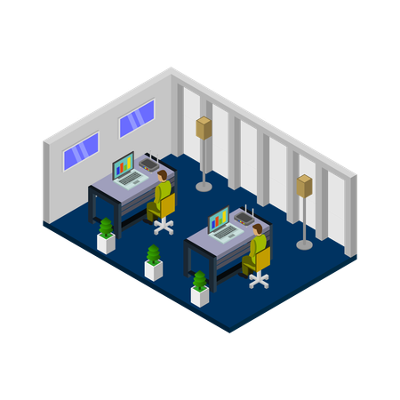 Arbeitsplatz  Illustration