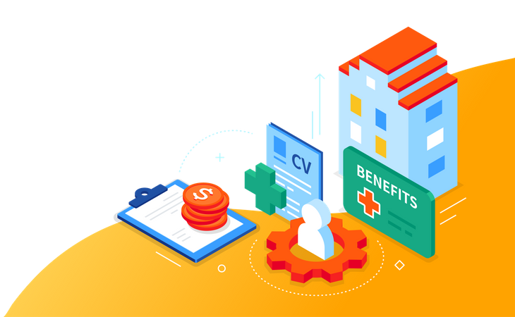 Arbeitslosenhilfe  Illustration