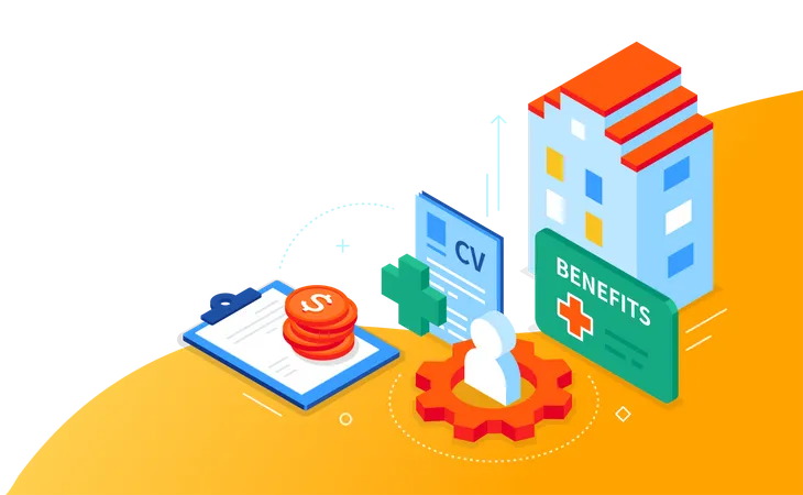 Arbeitslosenhilfe  Illustration