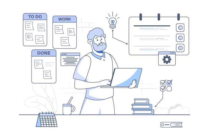 Arbeitsmanagement  Illustration