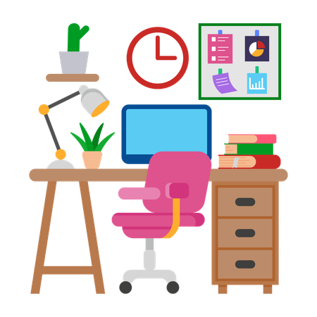 Arbeitsplatz  Illustration