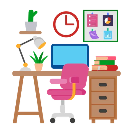 Arbeitsplatz  Illustration
