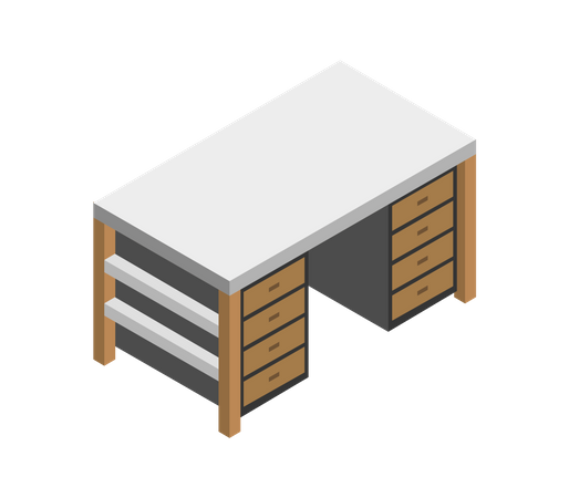 Arbeitstisch  Illustration