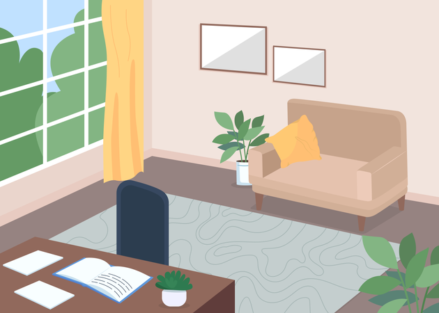 Studierzimmer  Illustration