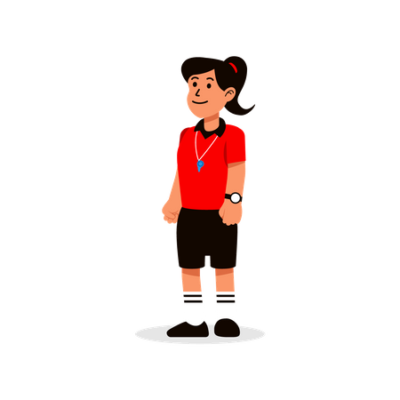 Arbitre de football féminin  Illustration