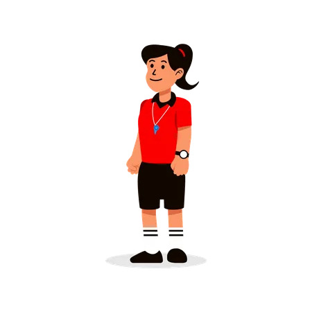 Arbitre de football féminin  Illustration