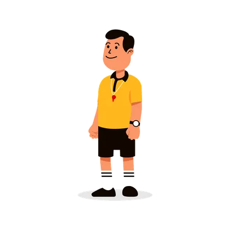 Árbitro de futebol masculino  Ilustração