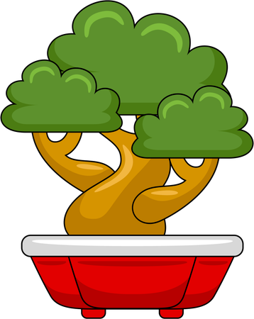 Árbol bonsai  Ilustración