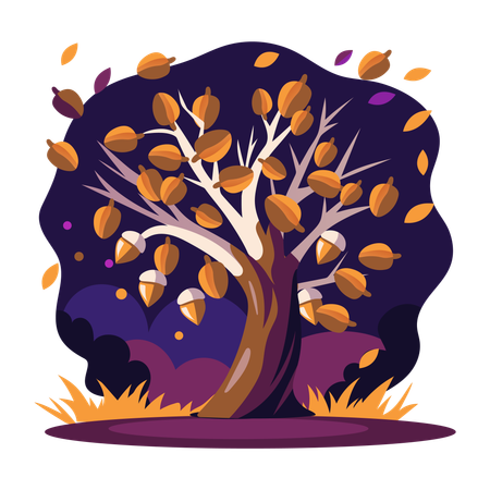 Árbol de otoño  Ilustración