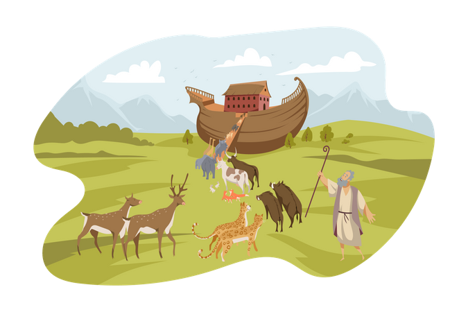 Arca de Noé na Bíblia  Ilustração