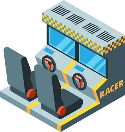 Arcade de carreras de autos  Ilustración